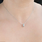 Tear Drop Pendant Necklace - Dainty Droplet Necklace