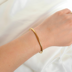 Blueyejewlery - Slim Cuff Bracelets - Waterproof Gold Open Bangle -Claw Cuff