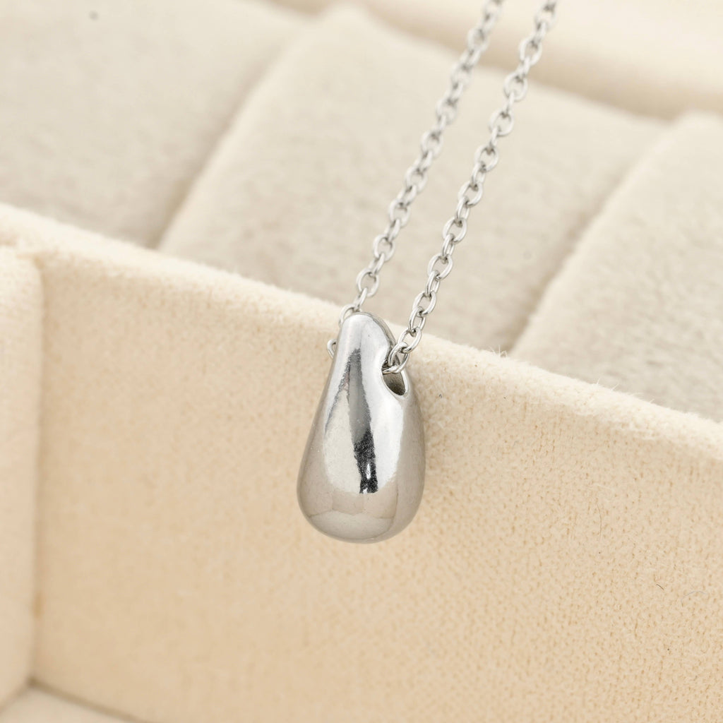 Tear Drop Pendant Necklace - Dainty Droplet Necklace