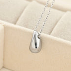 Tear Drop Pendant Necklace - Dainty Droplet Necklace