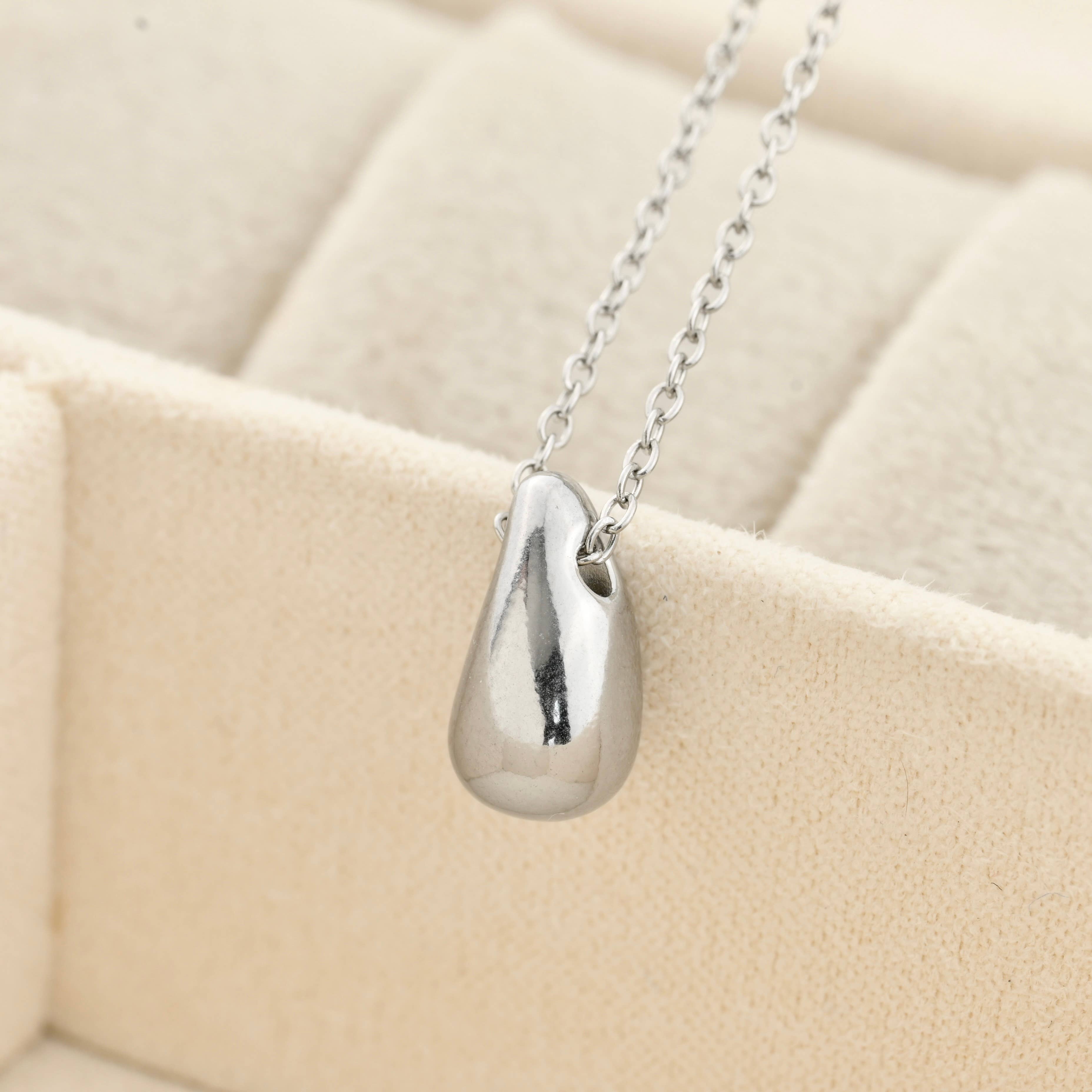 Tear Drop Pendant Necklace - Dainty Droplet Necklace