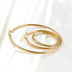 Blueyejewelry - 1.8mm Thin Hoop Earrings - Tarnish-free Stainless Steel