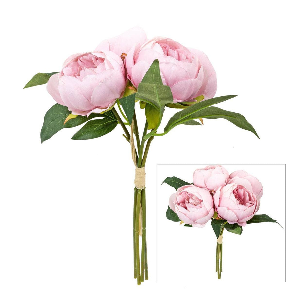 Truu Design Artificial Peony Bouquet, 7.9" x 11", in 2 Col.