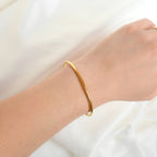 Slim Claw Bracelet - Thin Cuff Bracelet - Plain Open Bangle