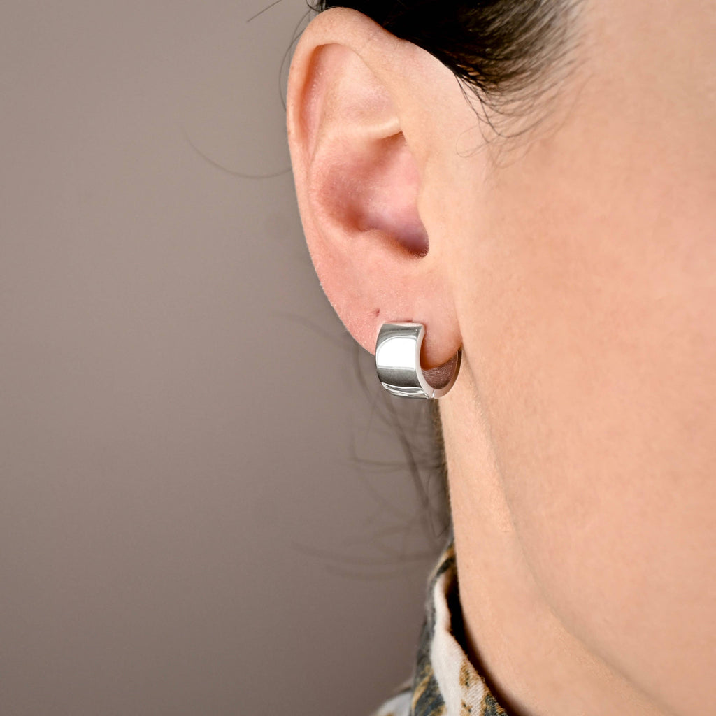 Blueyejewelry - Chunky Wide Bold Hoops