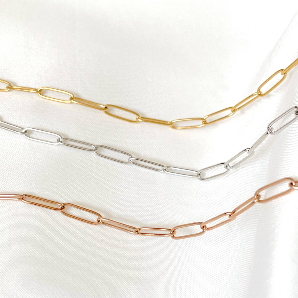 Paperclip Chain Necklace - Dainty Link Chain Necklace