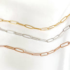 Paperclip Chain Necklace - Dainty Link Chain Necklace