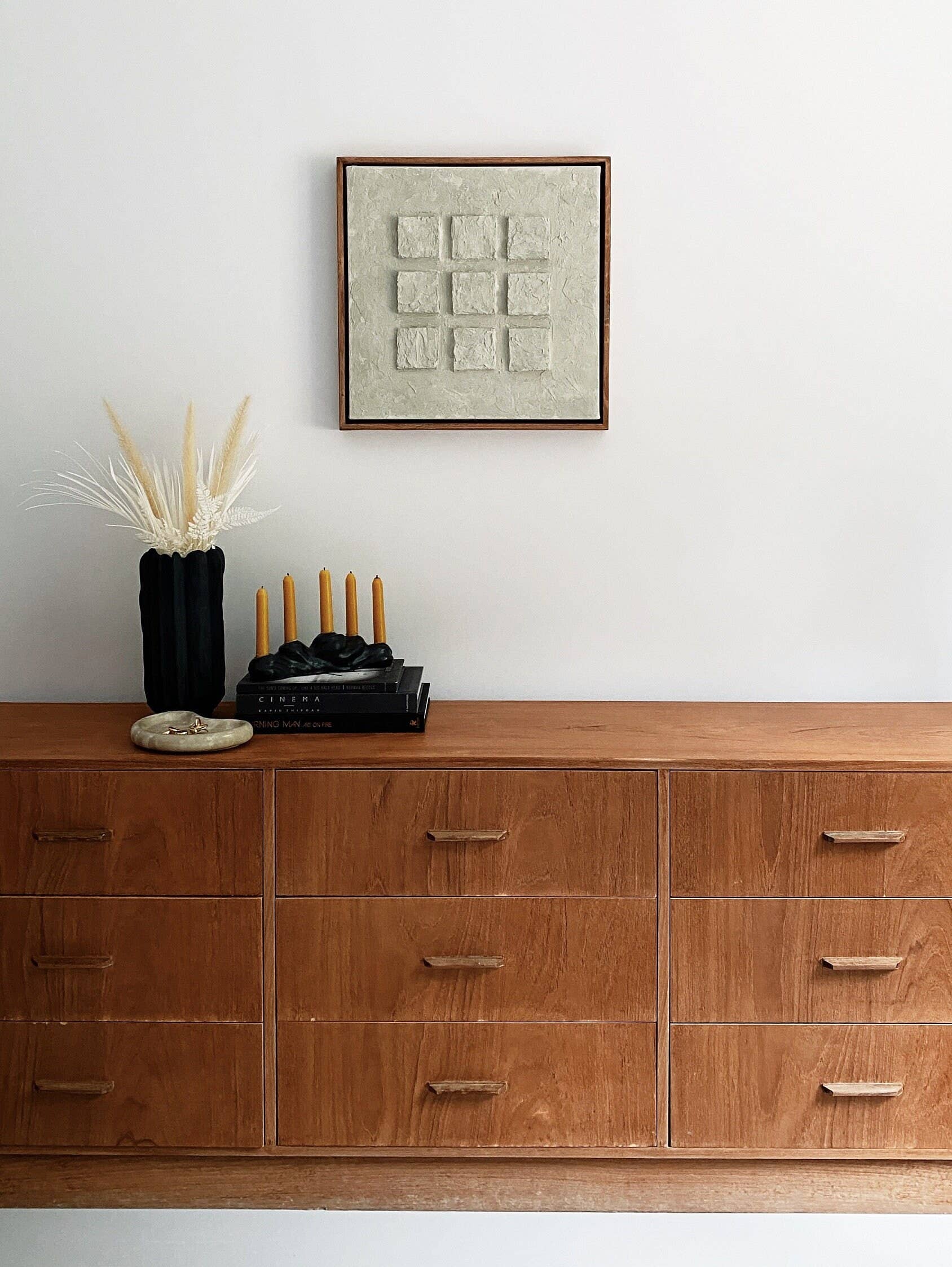 Textured plaster canvas with frame ( has to be pre-ordered )
