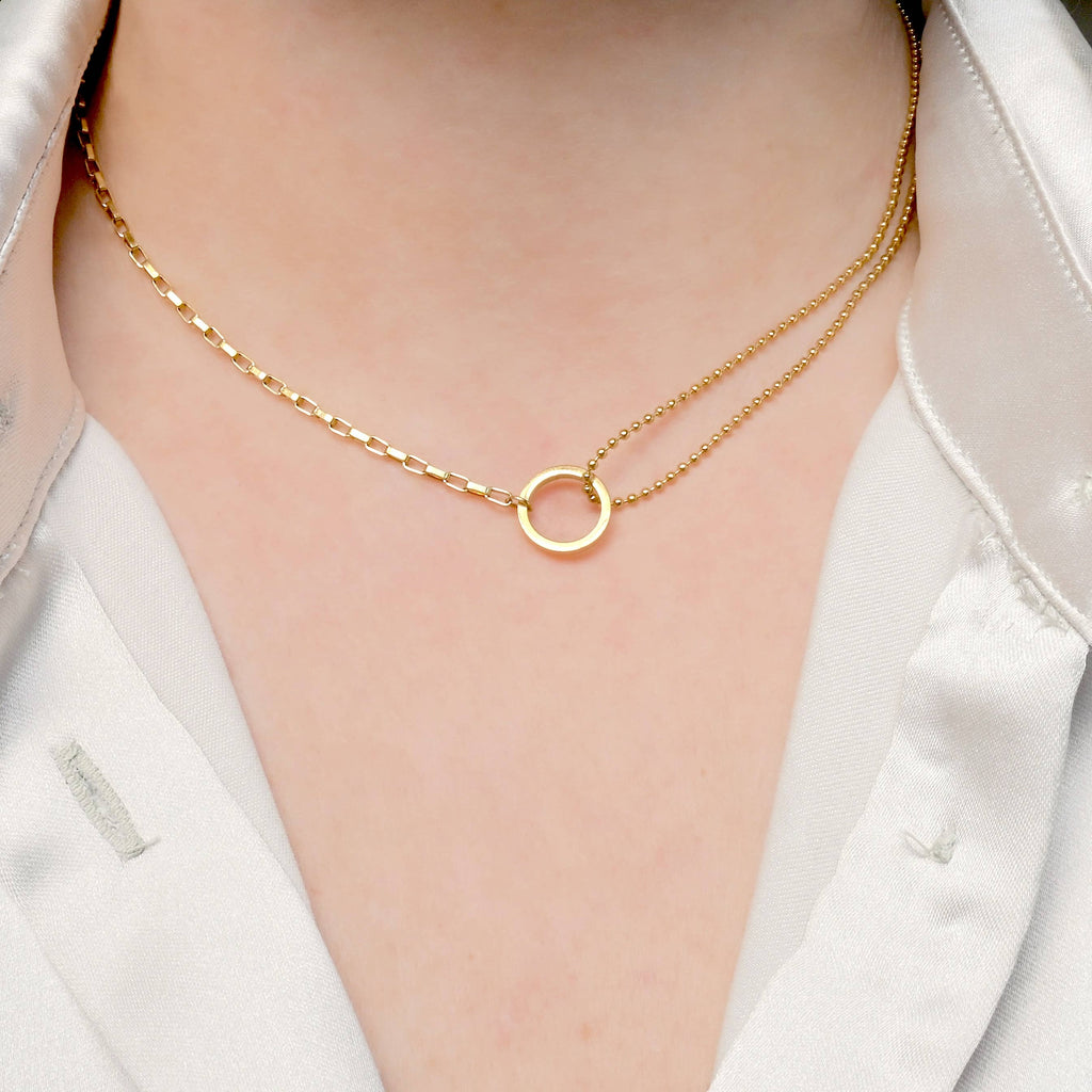 Circle Link Choker - Waterproof Asymmetrical Circle Choker