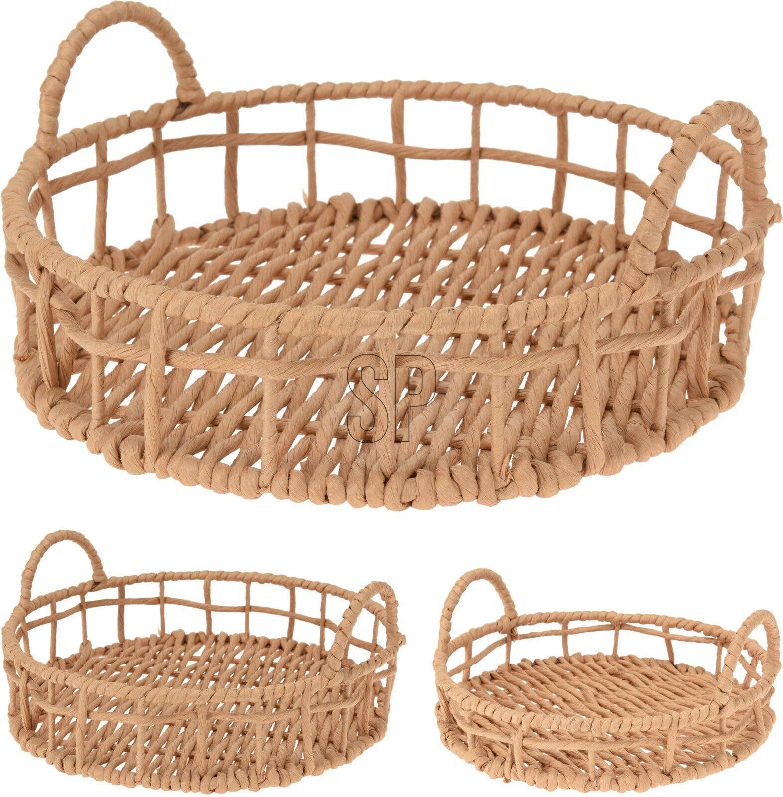 Serving Tray Decoration, Paper Rope, With Two Handles