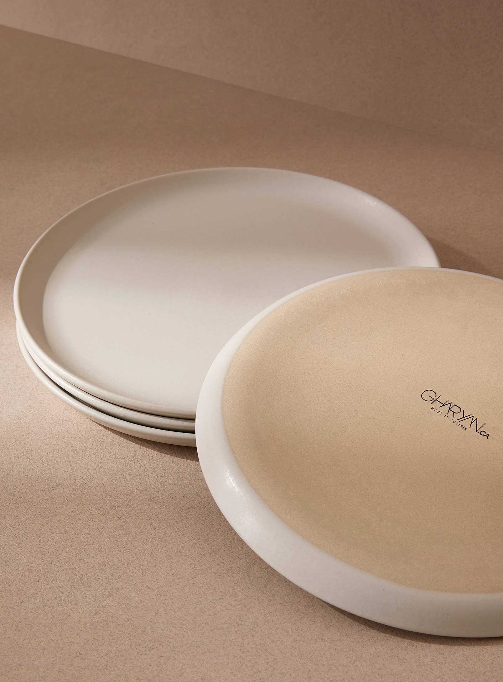 Stoneware Flat Salad/Dinner Plate | Edan 9.4"