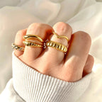 Wishbone Stacker Ring - Dainty V Ring - Peak Chevron Ring