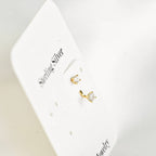 Sterling Silver Front Back Circle Ear Jacket - CZ Earrings