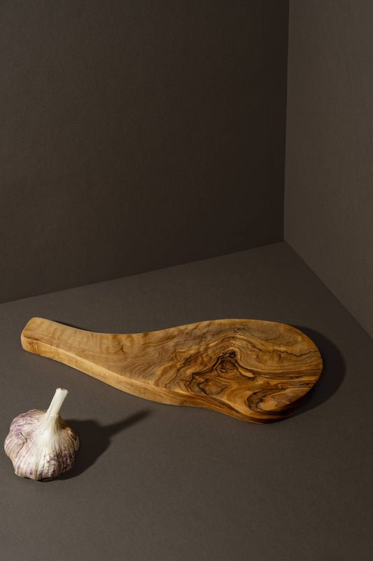 Olive Wood Cheese Board | Organic Shape with Handle