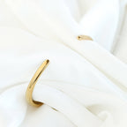 Slim Dome Cuff Bracelet - Adjustable Gold Cuff - Open Bangle