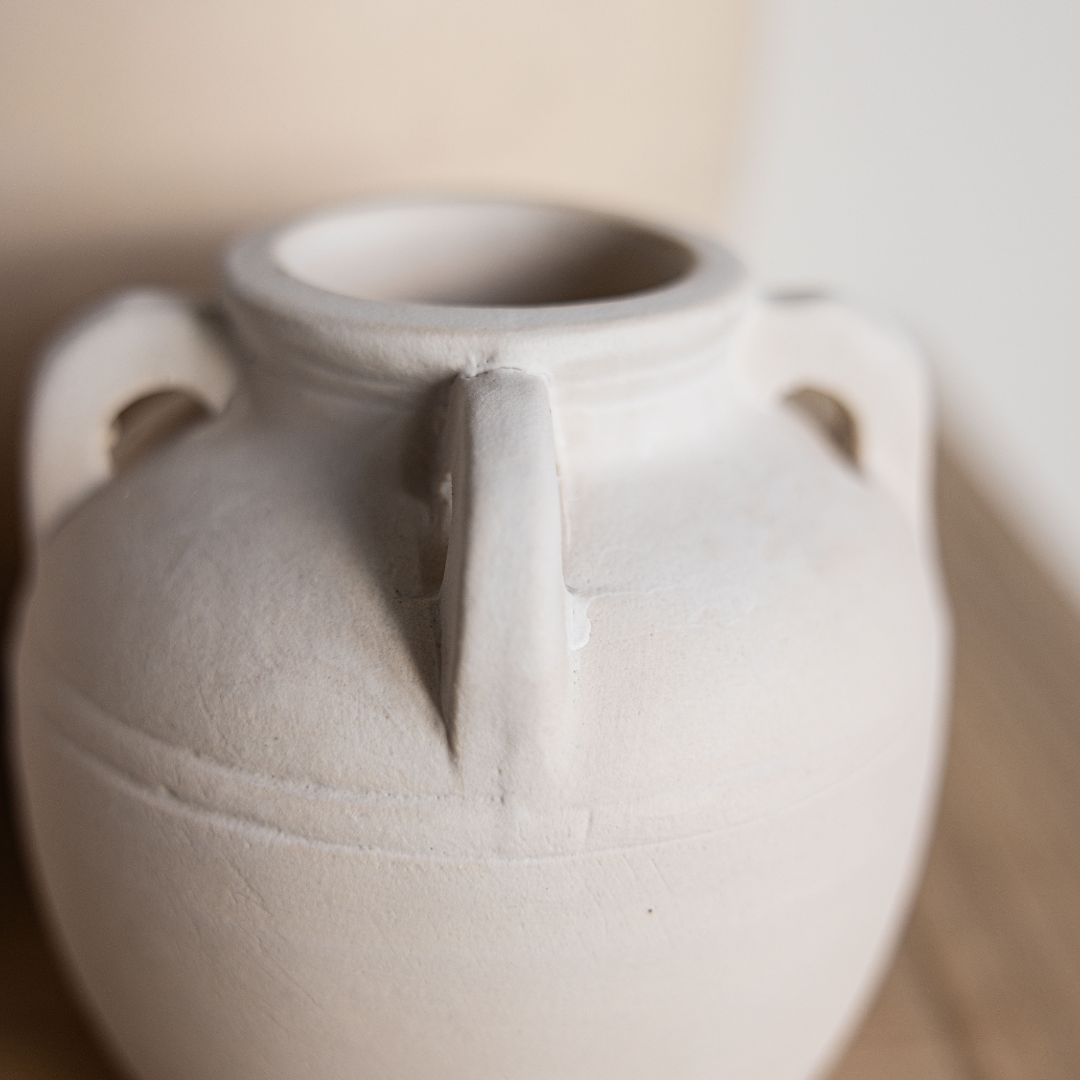 Luxe B CO- Cordoba White Matte Vase With Handles