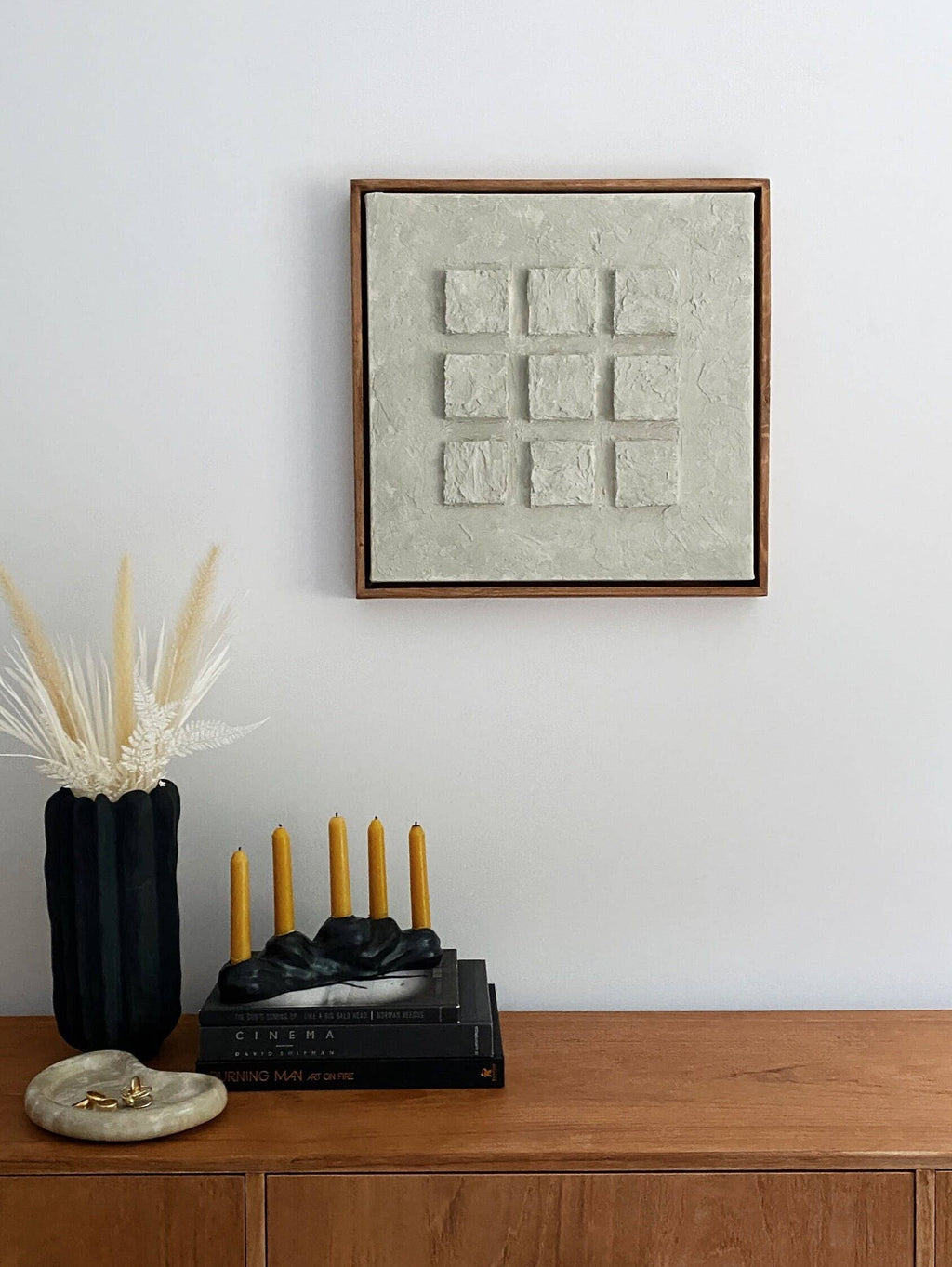 Textured plaster canvas with frame ( has to be pre-ordered )