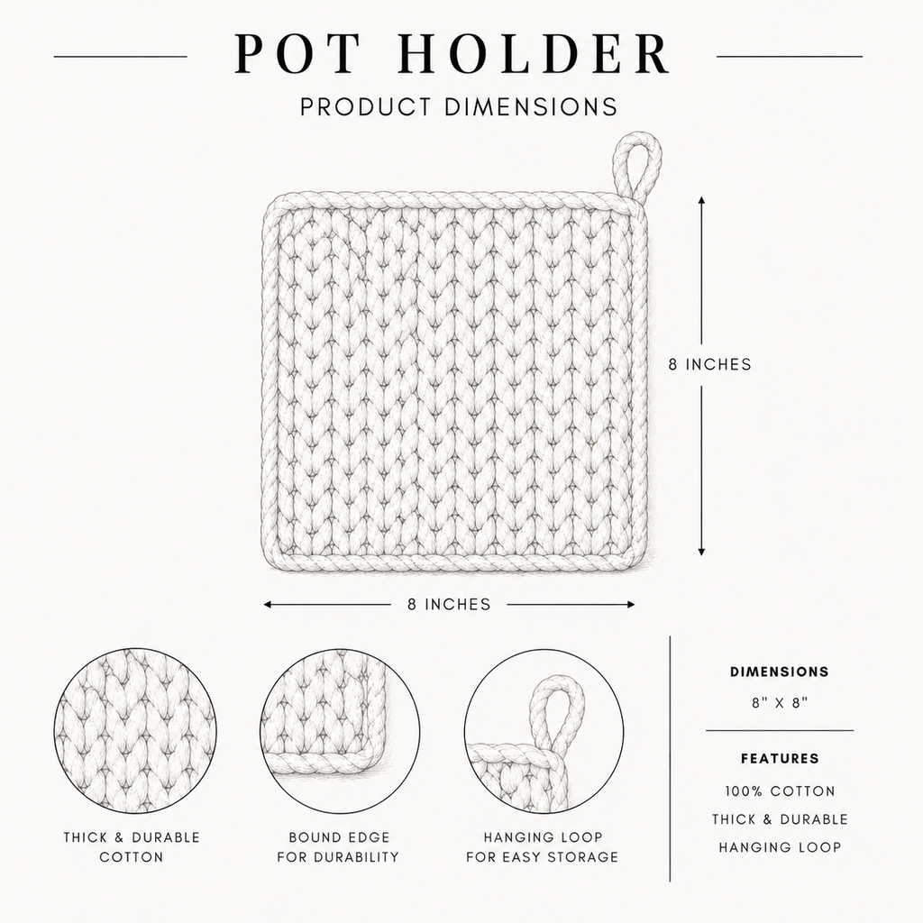 Luxe B Co. - Knitted Pot Holder