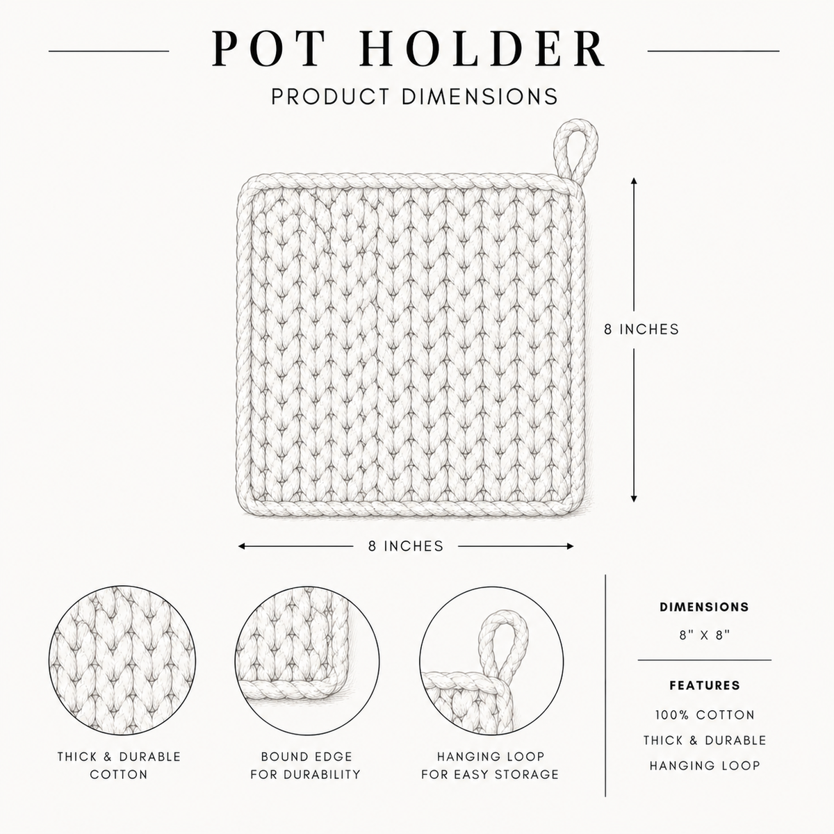 Luxe B Co. - Knitted Pot Holder