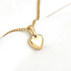 Blueyejewelry - Gold Heart Necklace - Tarnish-free Heart Pendant Necklace