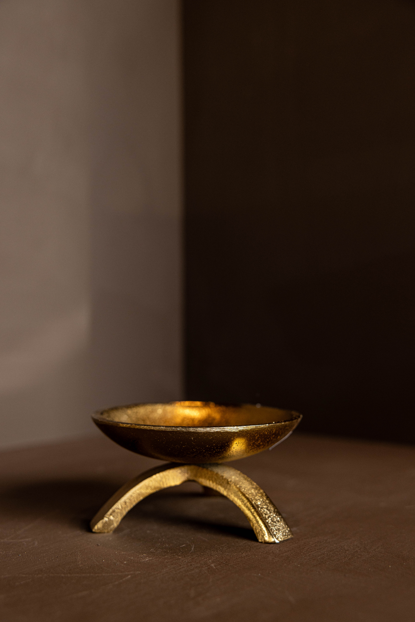 Luxe B Co- Brass Inspired Tripod Pillar Candle Holder