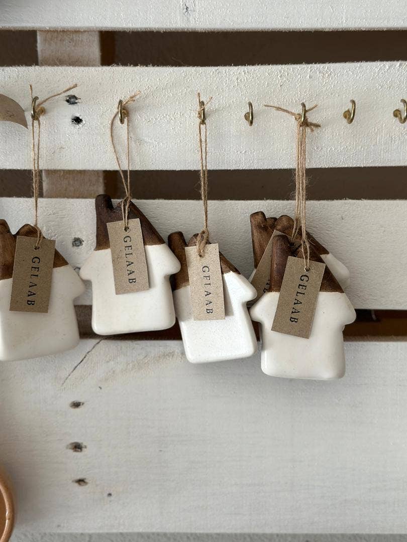 Handmade Ceramic House Ornament