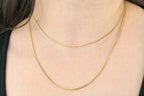 Box Chain Necklace - Dainty Box Necklace - Delicate Chain