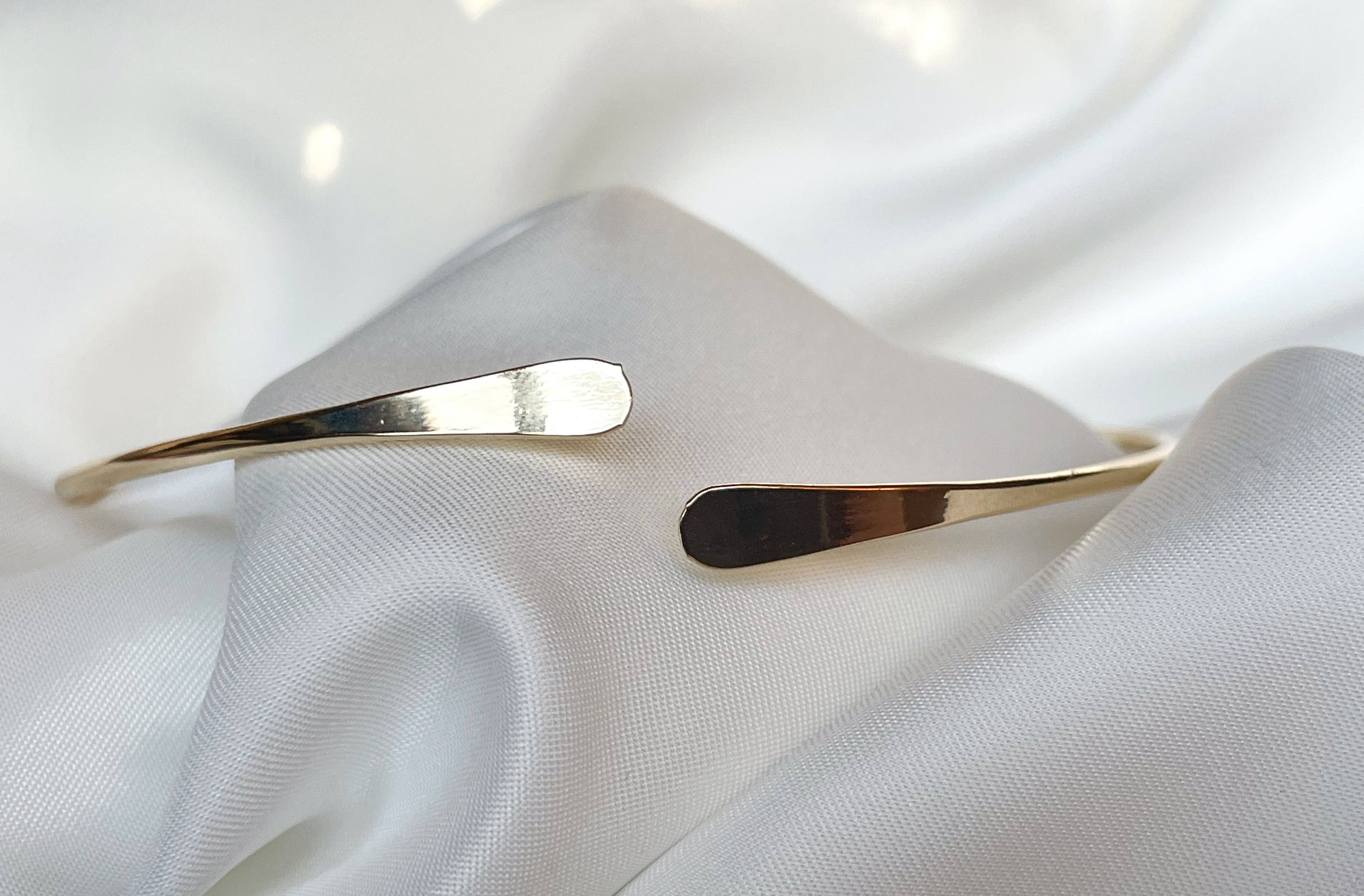 Gold Forearm Cuff - Open Arm Band - Upper Arm Cuff