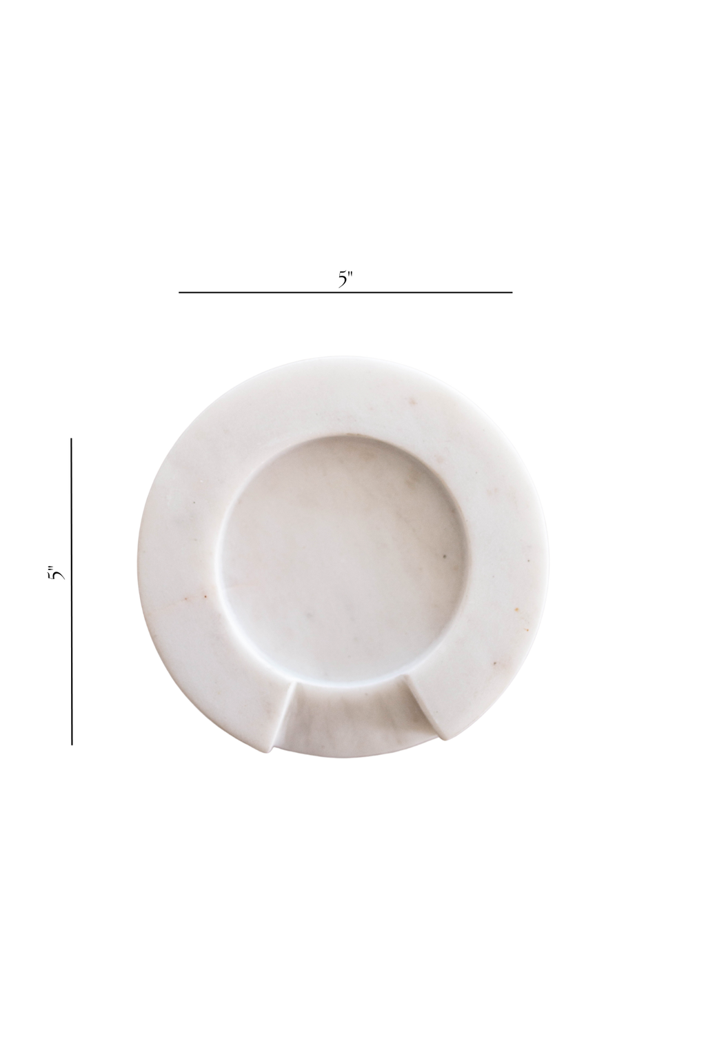 Luxe B Co- Turned White Marble Round Spoon Rest