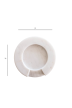 Luxe B Co- Turned White Marble Round Spoon Rest