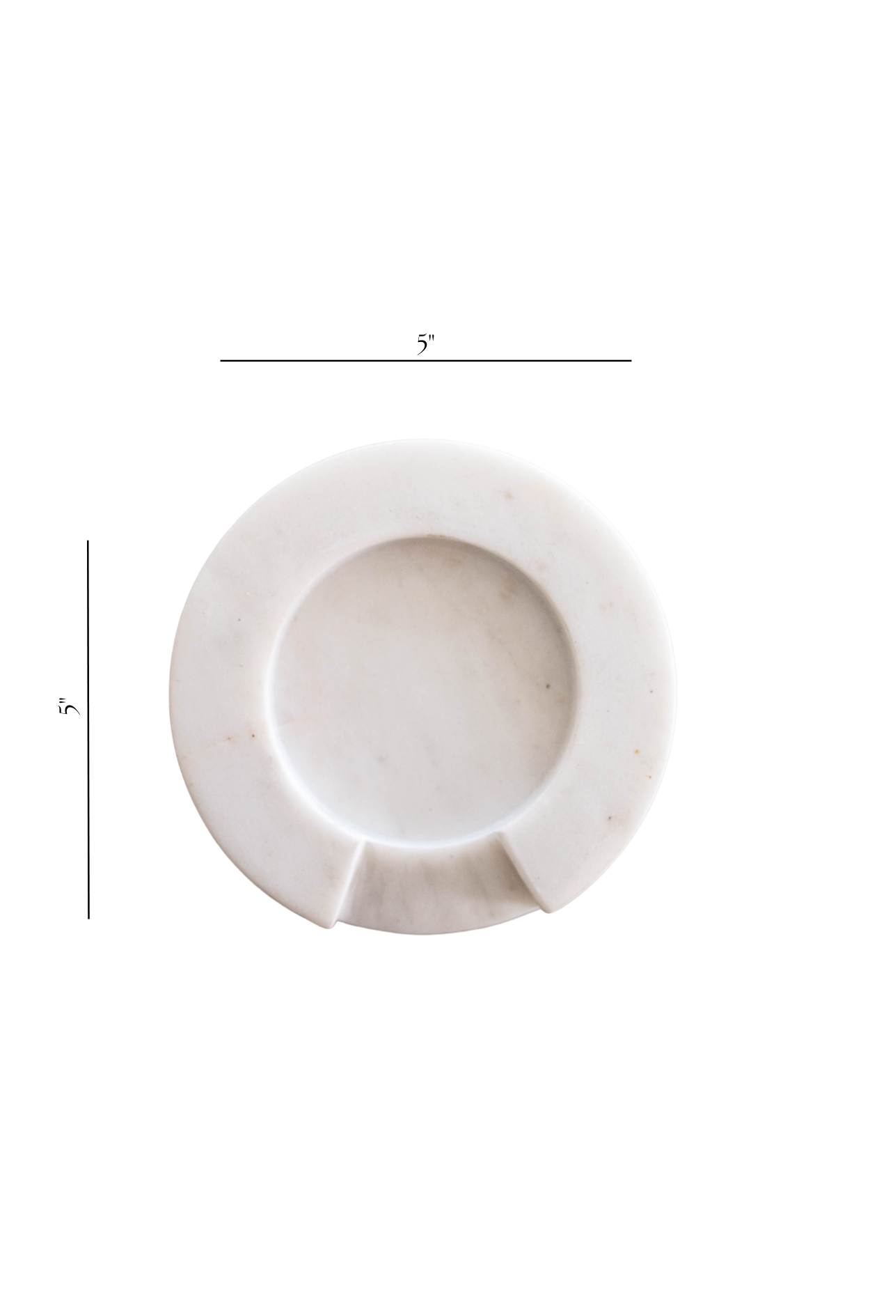 Luxe B Co- Turned White Marble Round Spoon Rest