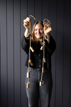 Barrel Iron Inspired Bell Holiday Hanging Garland