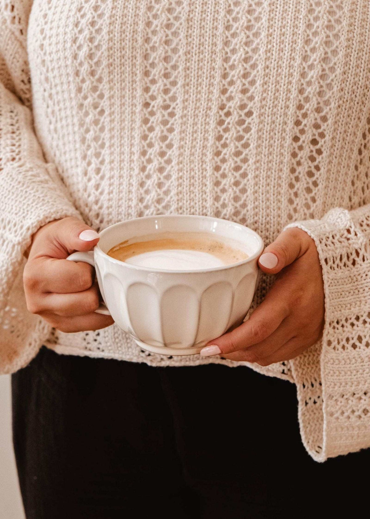 The Large Fluted Ceramic Mug
