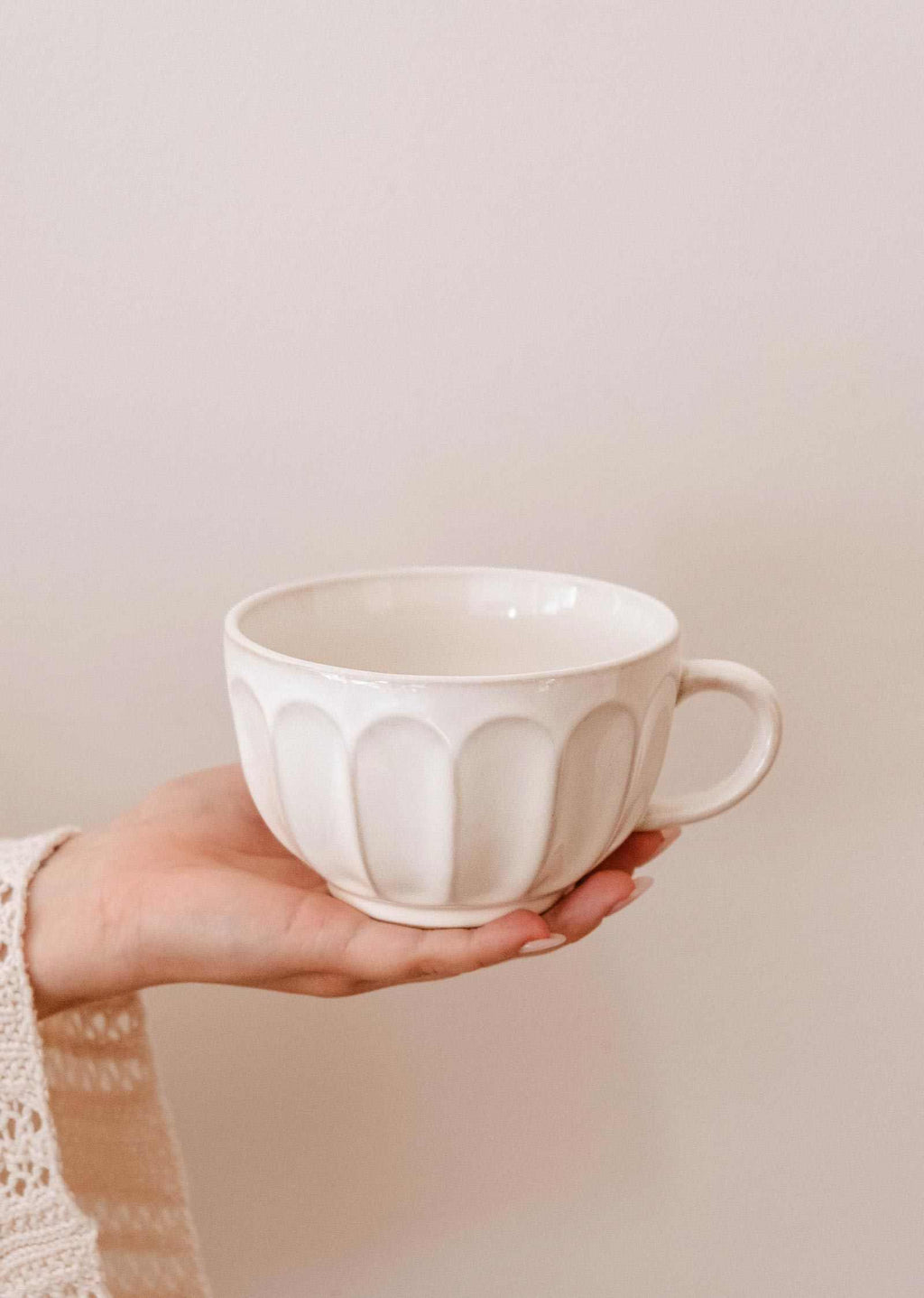 The Large Fluted Ceramic Mug
